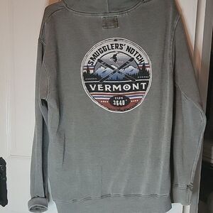 Smugglers Notch VT Grey Hoodie Sweatshirt - Size Small